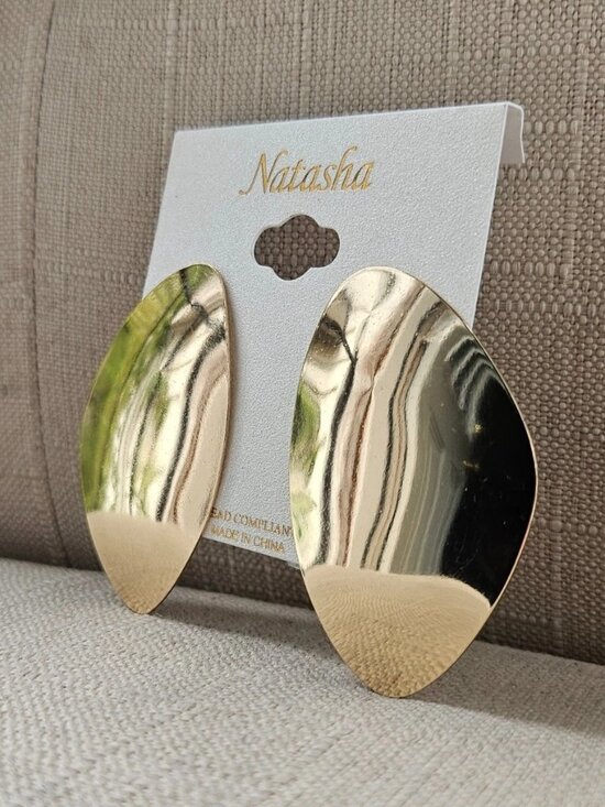 Natasha Couture Jewelry - Natasha Women Earrings Gold Tone Fashion Jewelry Clip On Drop Down Earrings NWT